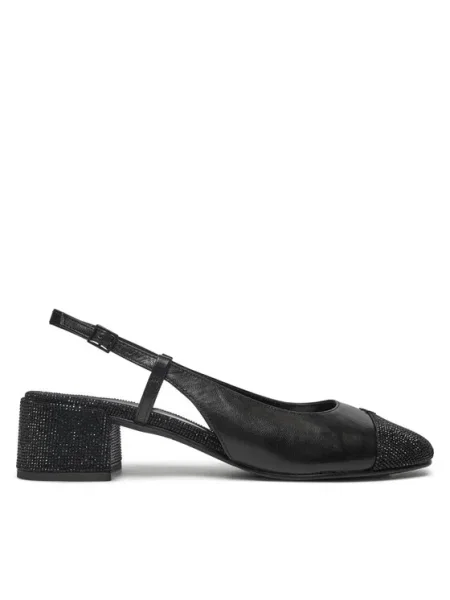 Tory Burch Pantofi pumps Cap-Toe Pave Singback Pump negru