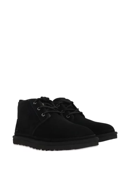 Botine Ugg cu șireturi din piele de căprioară negru
