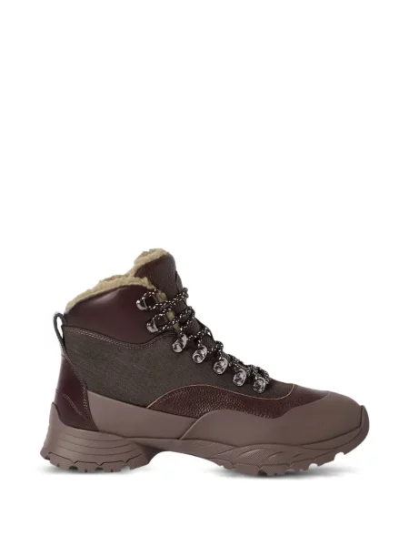 Botine Brunello Cucinelli din piele de oaie maro