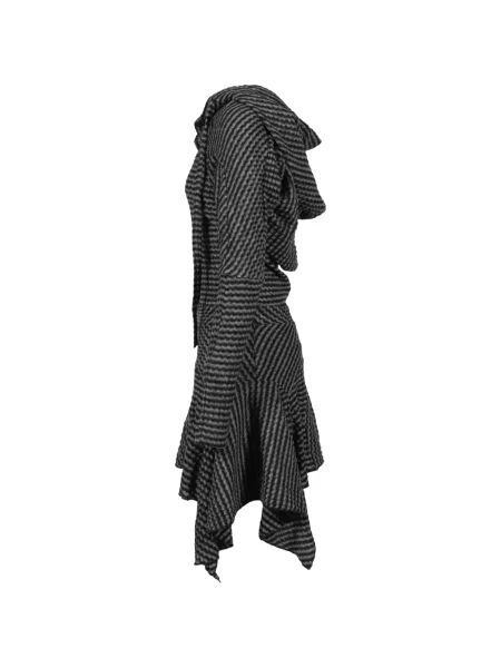 Ριγέ ασύμμετρη φόρεμα Nφ Dress μαύρο