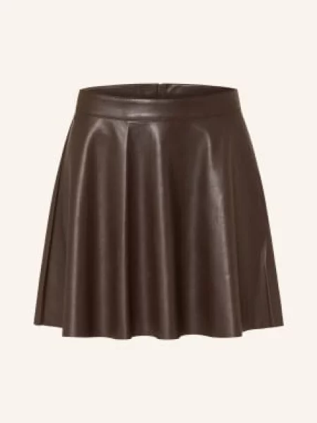 Only Spódnica O Wyglądzie Skóry braun brązowa