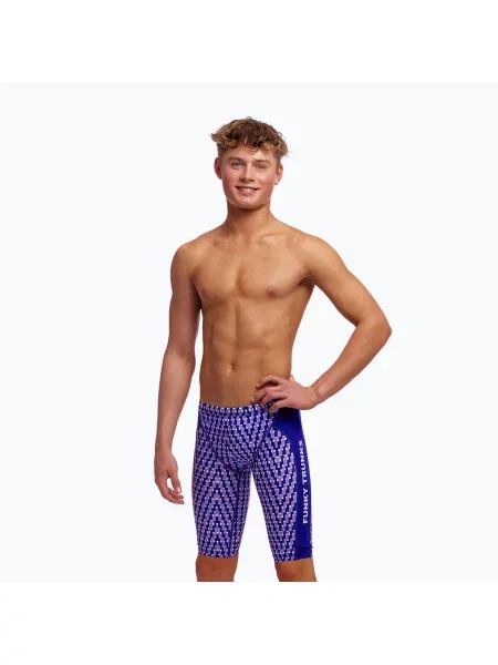 Детски шорти за плуване тип клин Funky Trunks Training future dusk виолетово
