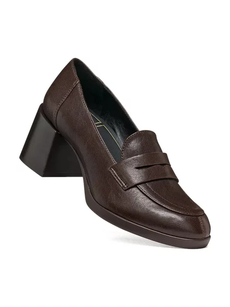 Pantofi cu toc Geox din piele maro