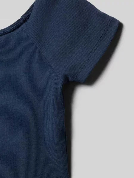 T-shirt o kroju regular fit z Mieszanka bawełny S.oliver Red Label granatowa