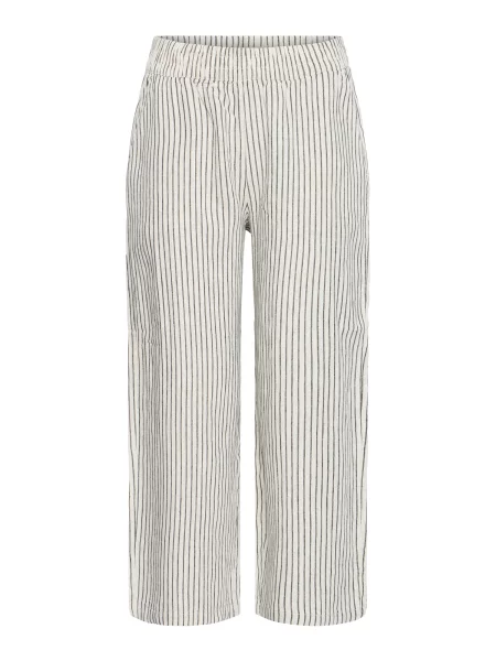 B.young Pantaloni BYFALAKKA gri piatră alb