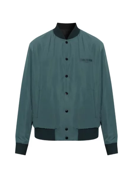 Reversibil geacă bomber Balmain cu broderie verde