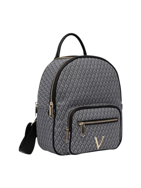 Lniana torebka Valentino Bags czarna