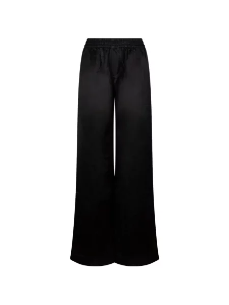 Pantaloni palazzo Derhy din satin negru