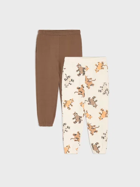 Sinsay Kalhoty loose fit se zvířecím motivem vícebarevná
