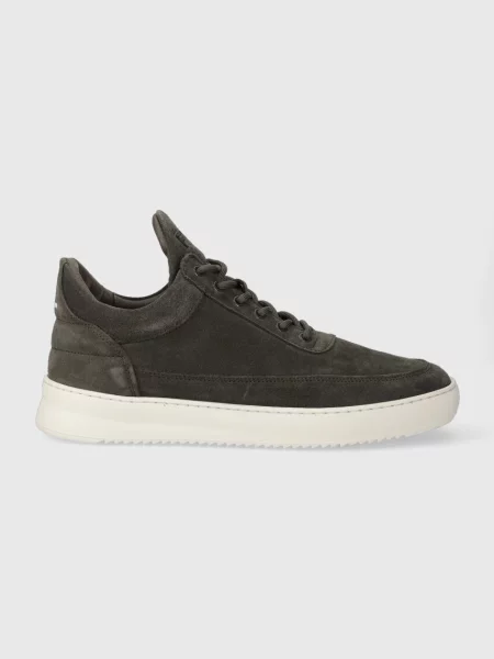 Велурени маратонки Filling Pieces Low Top Suede зелено