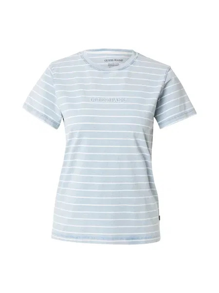 Pruhované tričko Guess Jeans modrá