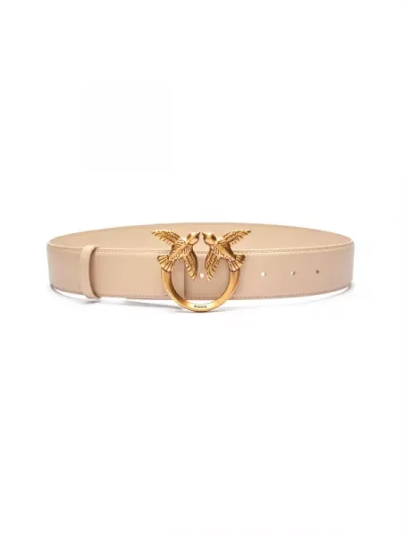 Pinko De piele curea LOVE BERRY H4 BELT VITELLO SET bej