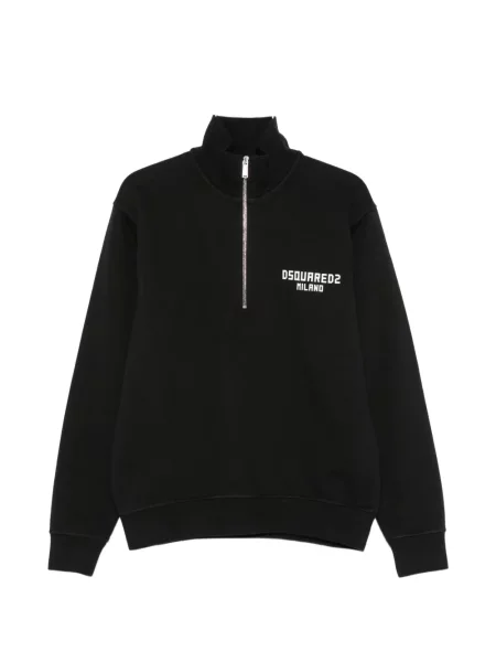 Hanorac cu fermoar Dsquared2 cu imagine negru