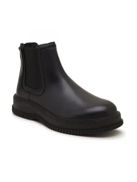 Tommy Hilfiger De piele ghete chelsea TH EVERYDAY CLASS TERMO negru