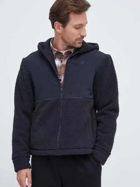 Jakna Jack Wolfskin za muškarce za prijelazno razdoblje crna