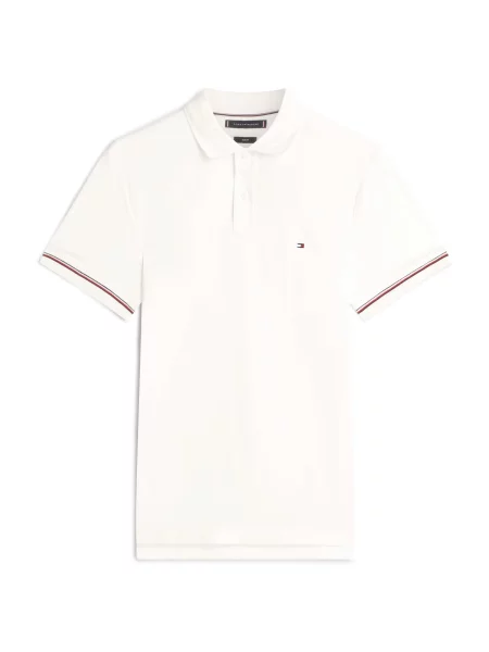 TOMMY HILFIGER Tricou ecru / bleumarin / roșu alb
