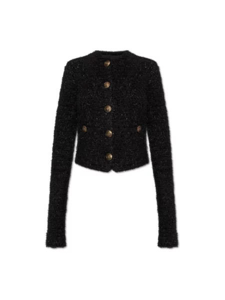 Marynarka Balenciaga tweedowa czarna