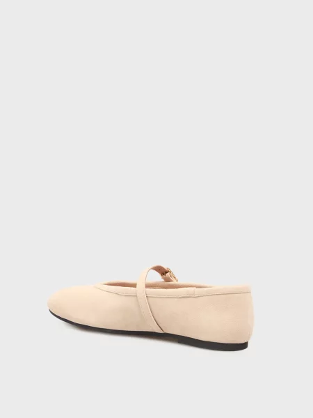 Замшевые балетки Love Moschino бежевые