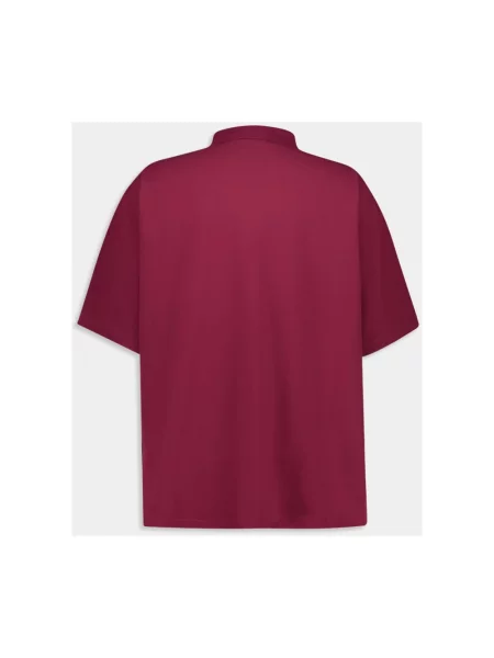 Lniana koszulka polo Balenciaga czerwona