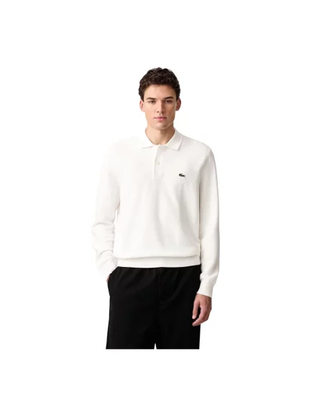 Lacoste Koszulka Polo Z Dzianiny weiss beżowa