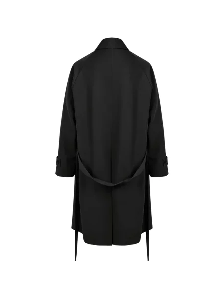 Cu centură trenci Costumein de lână negru