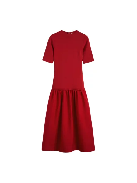 Sukienka Toteme wełniana czerwona