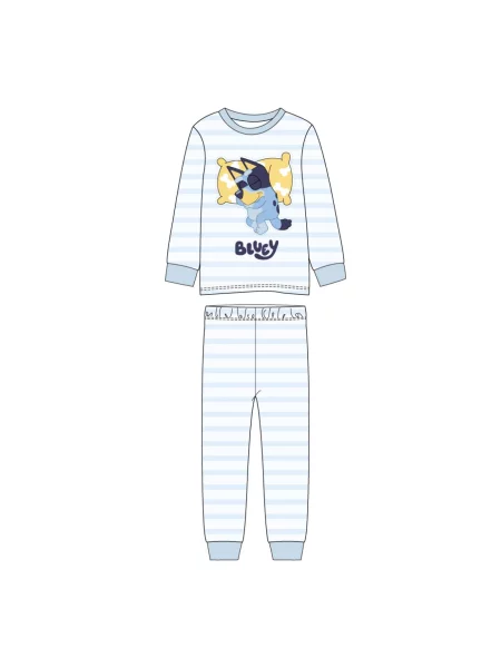 Pijamale copii Bluey alb