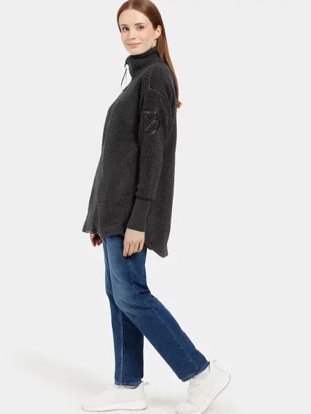 Didriksons hanorac fleece SALLY uni negru