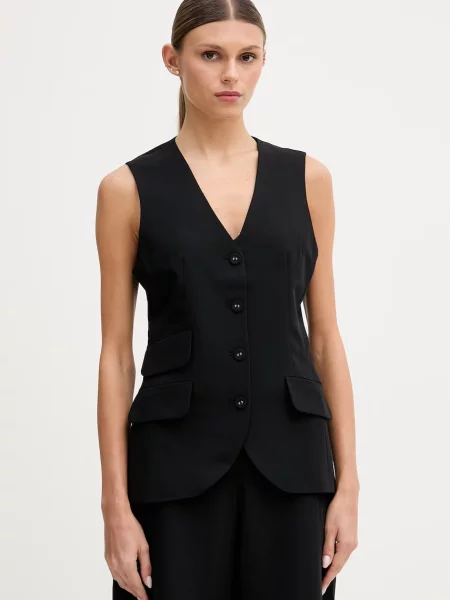 Sisley kamizelka jednorzędowa czarna