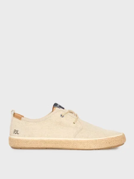 Лляні еспадрільї Pepe Jeans бежеві