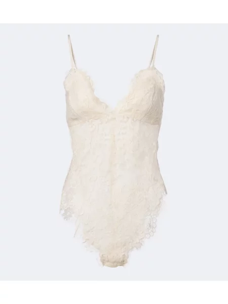Body Zimmermann din dantelă alb