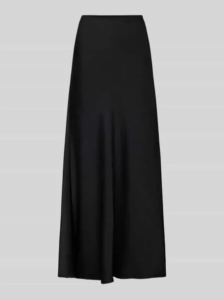 Długa spódnica z satyny z elastycznym pasem model ‘Vicky’ Neo Noir czarna