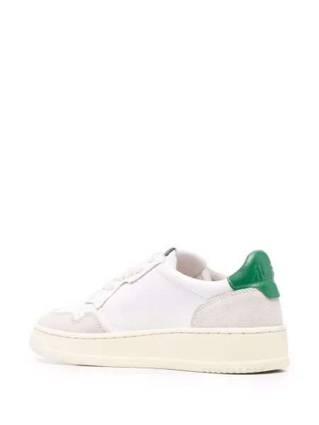 Sneakersy Autry sznurowane koronkowe białe