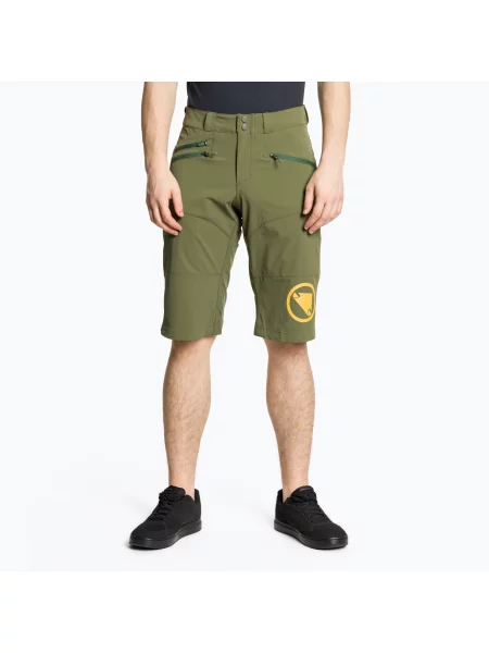 Мъжки къси панталони за колоездене Endura Singletrack II Short olive green зелено