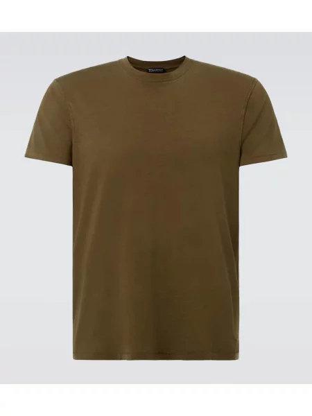 Tricou Tom Ford din jerseu verde