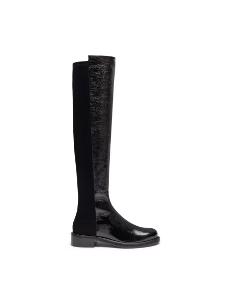 Muszkieterki Stuart Weitzman skórzane czarne