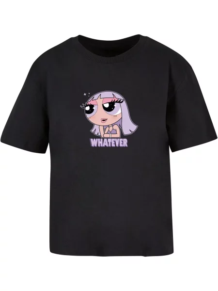 Miss Tee Tričko Whatever tělová / fialová / černá bílá