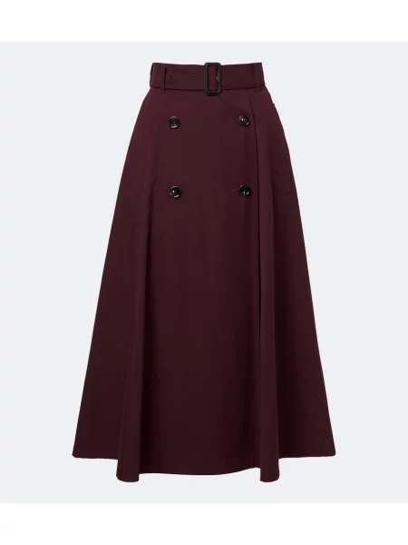 Fustă midi Burberry roșu