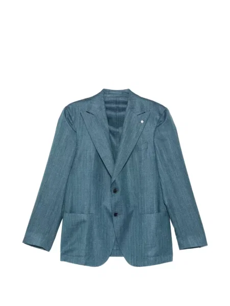 Sacou Luigi Bianchi Mantova de lână albastru