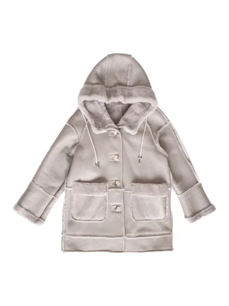 Kurtka skórzana Just Things We Like beżowa