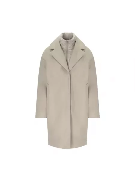 Płaszcz Duno z dekoltem w serek beżowy