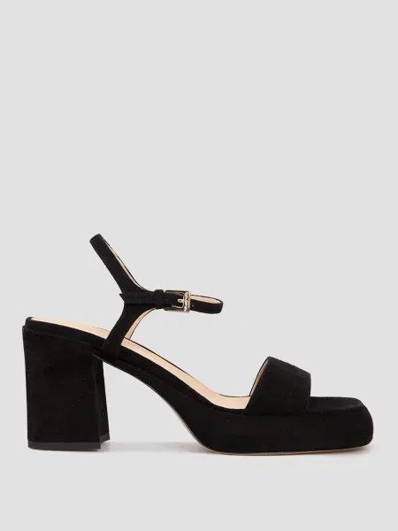 Замшеві босоніжки Baldinini чорні