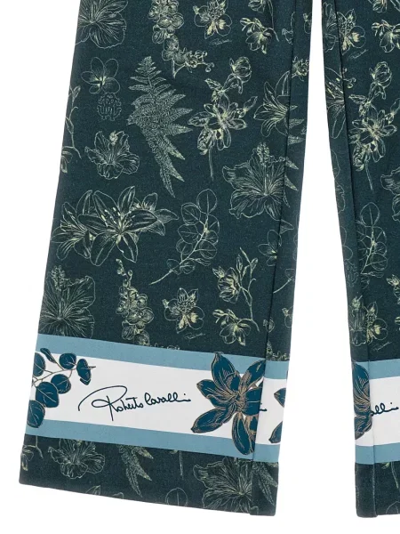 Spodnie dziecięce Roberto Cavalli niebieskie