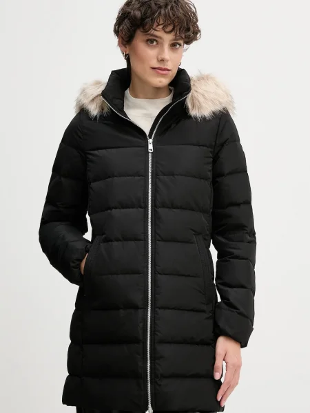 Пухено яке Tommy Hilfiger зимен модел черно