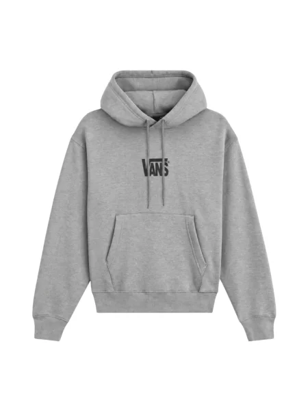 Bluza z kapturem Vans z kapturem ze stretchu z logo szara