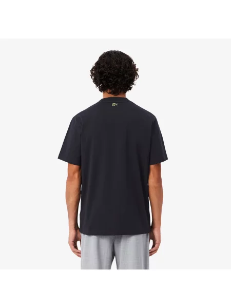 Lacoste T-Shirt Z Okrągłym Dekoltem Classic Fit Ciemnoszary szary