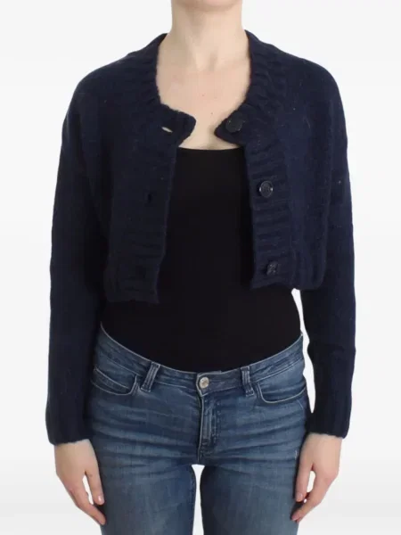 Decupat cardigan John Galliano albastru