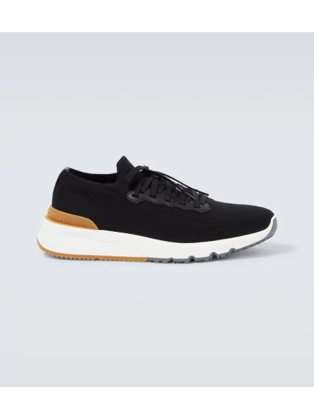 Sneakerși Brunello Cucinelli din piele negru