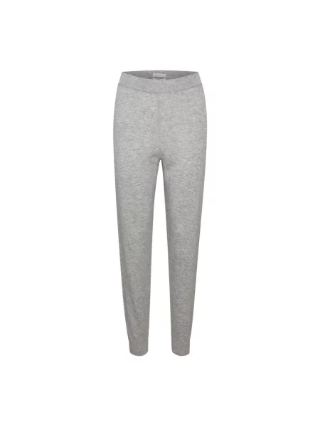 Spodnie Part Two z kaszmiru szare