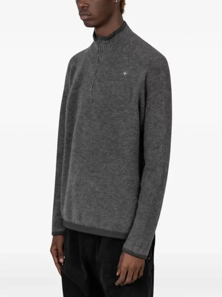 Pulover Stone Island cu strasuri gri